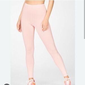 Fabletics powerhold light pink 7/8 compression leggings xs